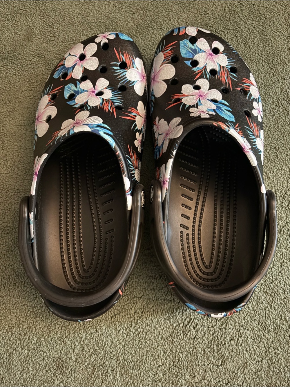 Floral Black Slip-On Clog for Women